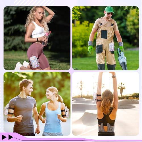 Carnival Arm Bag Silver Holographic Phone Armband Holder with Adjustable Strap Pouch Harness Women Summer Hiking Pack - color: Silver, style: Casual