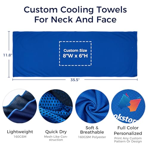 30-5000 Pack Custom Personalized Beach Rally Cold Towels with Photos Names Text Logo，Customizable Cooling Golf Gym Towel Super Dry, for Sports Events Brand Fitness Pool Bath Swimming Women Men