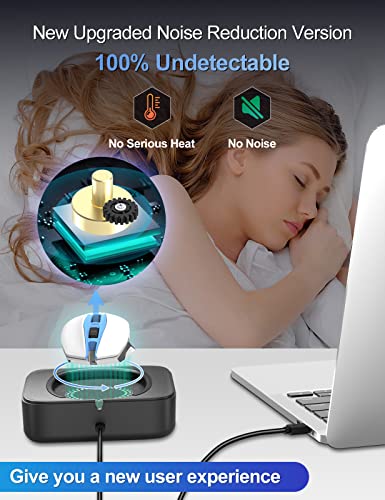 meatanty Mouse Jiggler with Adapter, Silent Undetectable Mouse Mover Device, Automatic Mechanical Wiggler Shaker Giggler, Adjustable Interval Timer, Keep Computer Laptop Active Office Work from Home - style: Mechanical Mouse Jiggler with Adapter