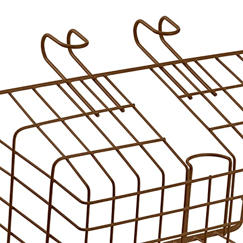 Retrospec Apollo-Lite Lift-Off Bike Basket - Detachable Steel Handlebar Basket with Carrying Handle for Commuting, Shopping & Beach Trips - 14.5in x 9.5in Weather-Resistant Biking Gear - color: Brown