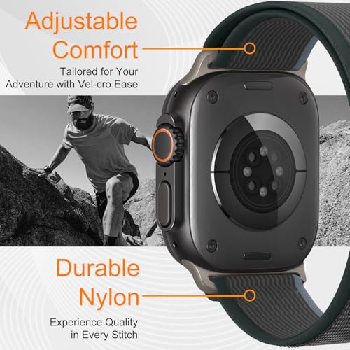 6 Pack Sport Band - Compatible with Apple Watch Ultra 2/Ultra Bands 49mm 45mm 44mm Men Women,Breathable Trail Loop+Alpine Loop+Ocean Bands for iWatch Ultra 2/Ultra Series 10 46mm SE 9/8/7/6/5/4 - color: 6-Color-2