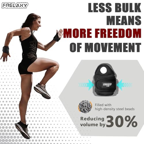 Frelaxy Wrist Weights with Thumb Loops for Men Women, 1-3 lb Pair | Weighted Gloves for Running Strength Training Yoga Walking Exercises 1lb*2 2lbs*2 3lbs*2 - color: Black, size: 2 lbs x 2