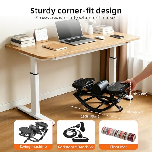 The Rock Stepper Side to Side, U-Shaped Low-Impact Mini Stepper, Quiet Lateral Rocking Step Machine, Compact Stair Stepper for Home Workout & Leg Glut