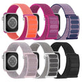 6 Pack Sport Nylon Loop Band Compatible with Apple Watch Band 38mm 40mm 41mm 42mm 44mm 45mm 46mm 49mm for Women Men, Adjustable Breathable Braided Straps for iWatch Series 11/10/9/8/7/6/5/4/3/SE/Ultra - color: Wistaria/Pitaya/Pomegranate/Pink Sand/Sea She
