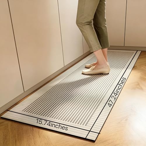 Anti-Slip Diatom Mud Bathroom Floor Mat, 3.7Mm Thick, Non-Slip Quick-Dry Foot Mat, Suitable for Kitchen Sink, Bathroom Dry Area, Laundry Room Corridor(15.74 * 47.24inches)