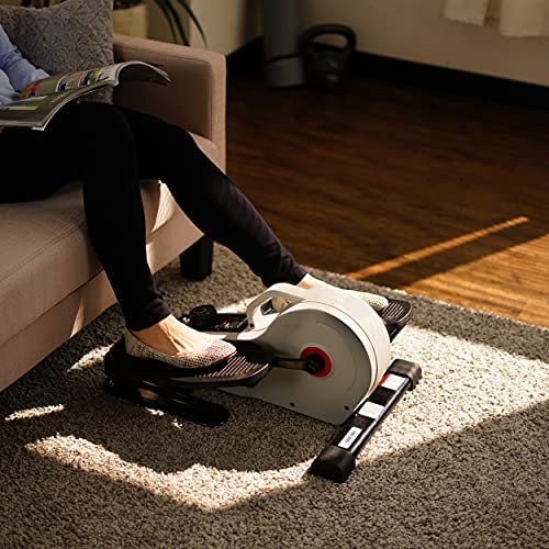 Sunny Health & Fitness Under Desk Pedal Elliptical Machine Leg Exerciser - color: White