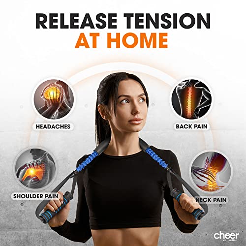 Cheer Collection Neck Stretcher Exerciser for Neck Pain Relief - Neck Massager and Posture Corrector for Women and Men, Neck Cervical Traction Device for Back and Shoulder Relief, 30-35 Lbs