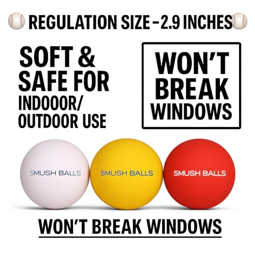 Soft Foam Baseballs, Regulation Size Training Ball for Indoor & Outdoor Batting, Throwing & Catching Practice – Safe for Windows, Youth & Adult Players - color: White, size: 60