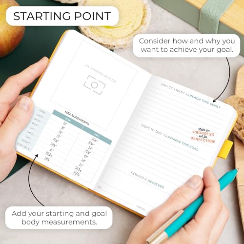 Clever Fox Food Journal Pocket - Daily Food Diary, Meal Planner to Track Calories & Nutrients, Weight Loss Tracker Notebook, 4x5.5” (Amber Yellow) - color: Amber Yellow, size: Pocket (4.0'' x 5.5'')