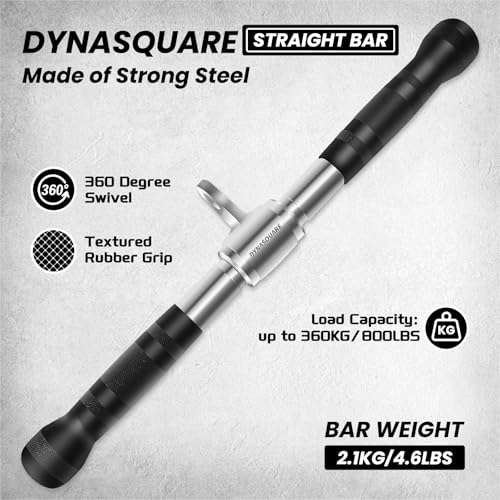 LAT Pulldown Attachments Combo, Cable Machine Accessories with Curl Pulldown Bar, Fit Most Gym Machines, Made of Heavy Duty Solid Steel - color: Sliver