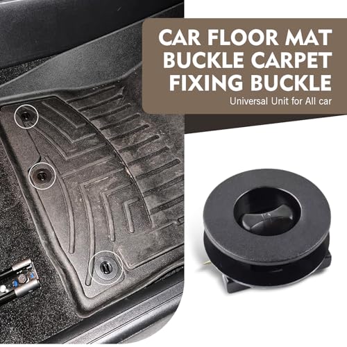 4 PCS Car Floor Mat Clips, Safety Anti-slip Carpet Fixing Clips, L-shaped Twist Lock Floor Mat Retainers, Universal Auto Interior Accessories, Universal for Most Cars, SUVs, Trucks (Black)