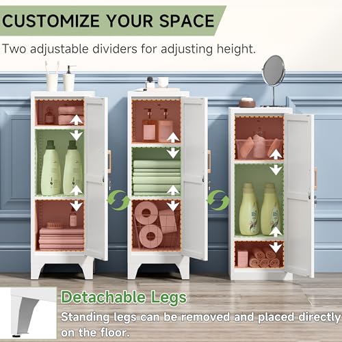 Metal Locker Storage Cabinet with Lock,Metal Cabinet Home Office Storage Cabinets with Doors and Shelves for Employees,School,Garage, Office, Gym, Home-Assembly Required(White) - color: White