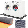 Thick Under Washing Machine Mat 63" x 36" Non-Slip TPE Backing Noise Reducing Shock Absorbing Freely Cut Floor Mat for Washer Dryer Fridge Treadmill Dog Crate Garage