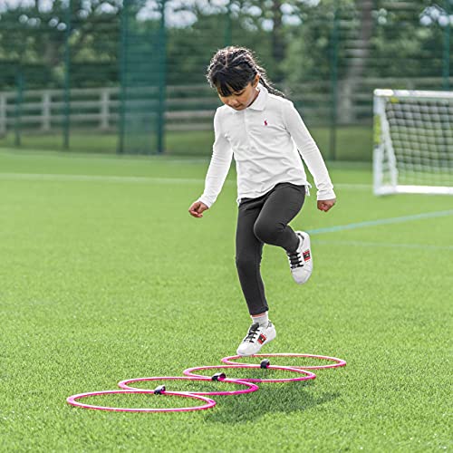 FORZA Agility Rings [12 Pack] | Speed & Agility Training Equipment for Athletes - Available in 10 Colors - color: Red