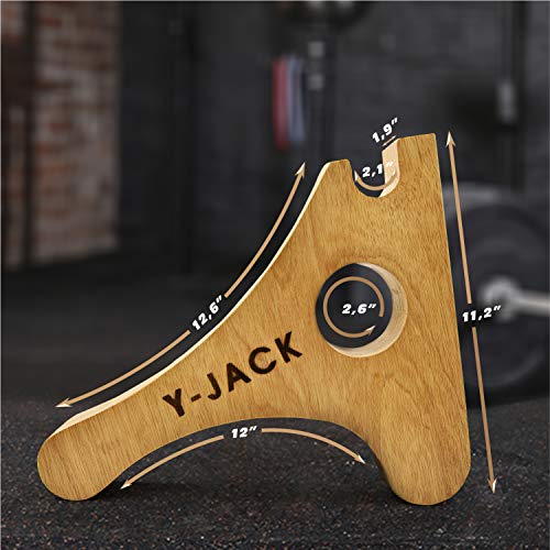 Yes4All Deadlift Jack/Barbell Stand – Holds 600lb Barbell Plates for Deadlift Exercise, Squat Wedge for Squat/Weight Training - color: Wooden