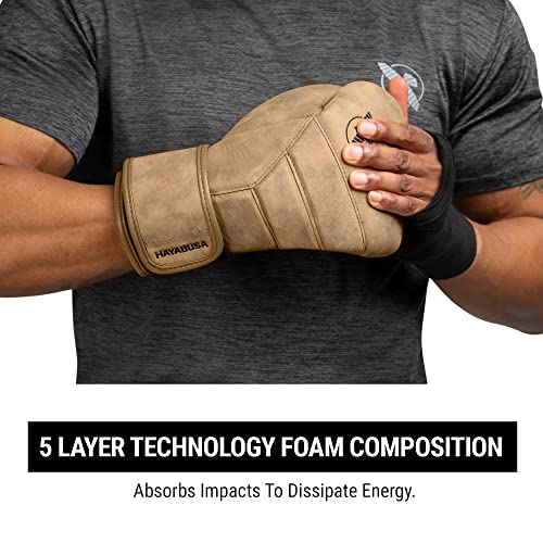 Hayabusa T3 LX Leather Boxing Gloves | Leather Boxing Gloves, Training Gloves Men and Women, Sparring Gloves, Heavy Bag Gloves, 16oz Boxing Gloves, Muay Thai Gloves - color: Tan, size: 16oz