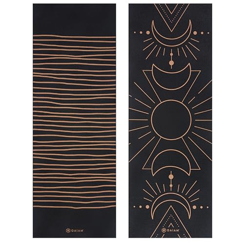 Gaiam Yoga Mat - Premium Print Reversible Extra Thick Non Slip Exercise & Fitness Mat for All Types of Yoga, Pilates & Floor Workouts - color: Cosmic Energy