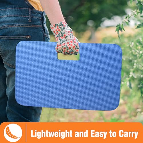Gardzen Extra Thick Garden Kneeling Pad, EVA Foam Kneeler Pad for Gardening, Baby Bath, Yoga, Pilates, Exercise, 18" x 11" x 1.5", Blue - size: 18" x 11" x 1.5" - 1 Pack