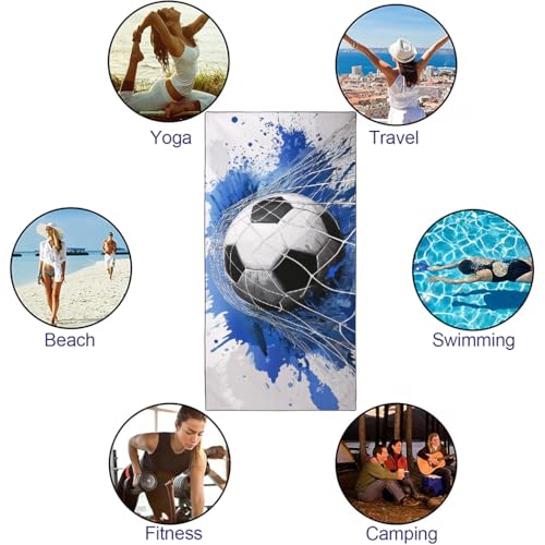 Goal Celebration Soccer Beach Towel, 36"x72" Sand Free Quick Dry Microfiber Towel Gifts for Football Enthusiasts - color: Sport-2