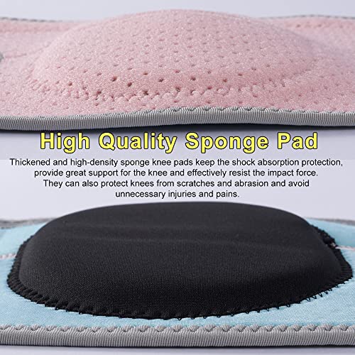 HUEGLO Dance Volleyball Knee Pads for Women,Soft Cushion for Work,Pink,L | Adult Soft Sponge Pads Prevents Floor Burns,Adjustable Breathable Velcro Straps for Secure Fit.Comfortable for Men Dance,Pole - color: Pink, size: Large