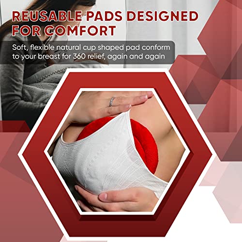 Capibaras Organic Flax Seed and Lavender Microwavable Breastfeeding Pads- Hot and Cold Breast Therapy for Mastitis,Engorgement & Breastfeeding Pain Relief.