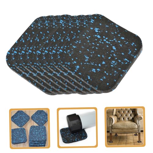 Alipis 8pcs Anti-Vibration Rubber Mats Treadmill Exercise Equipment Mat Shock Absorbing Floor Padding for Home Gym Workout Noise Reduction Fitness Flooring