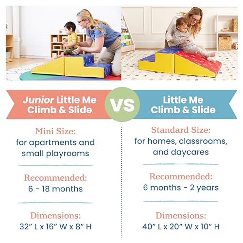 ECR4Kids SoftZone Junior Little Me Climb and Slide, Beginner Climber, Assorted, 2-Piece - color: Assorted