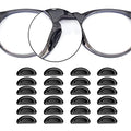 1.0mm Eyeglass Nose Pads 20 Pairs Stick On Anti-Slip Nose Pads for Glasses | 1mmThin, Non Slip silicone Nose Pads for Eyeglasses Sunglasses Plastic Frames,Super Sticky 3M Adhesive(20-Black) - color: Black