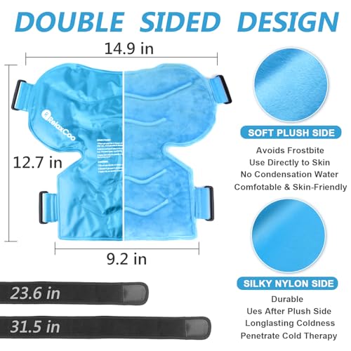 RelaxCoo Shoulder Ice Pack Rotator Cuff Cold Therapy, Reusable Gel Ice Wrap for Shoulder Injuries & Pain Relief, Bursitis, Tendonitis, Swelling, Recovery for Man and Women - style: SHOULDER 1 PACK