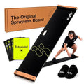 Slyfit Slide Board – Revolutionize Your Workouts: Slide Exercise at Home with Booties for Fitness, for Multi-Sport Training, Core Strength, Flexibility – Low-Impact Durable Home Gym Equipment for Balance and Agility