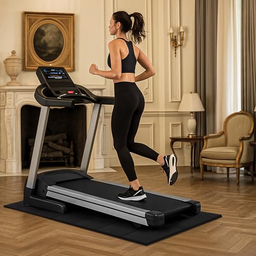 Molain Walking Pad Mat, Foldable Treadmill Mat for Hardwood Floors & Exercise Equipment- 68x24 Inch Non-Slip Gym Floor Protection, Shock Absorption for Carpet & Home Workout - size: 0.4CM