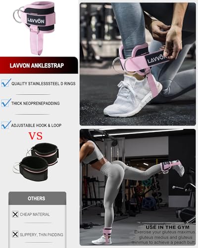7Pcs-Barbell Pad Set for Hip Thrust - Squat Pad, Bench Press Workout Foam Weight Lifting Bar Cushion,Gym Accessories for Women with Bar Bad,with Gym Ankle Straps,Hip Resistance Bands,Lifting Strap - color: Pink