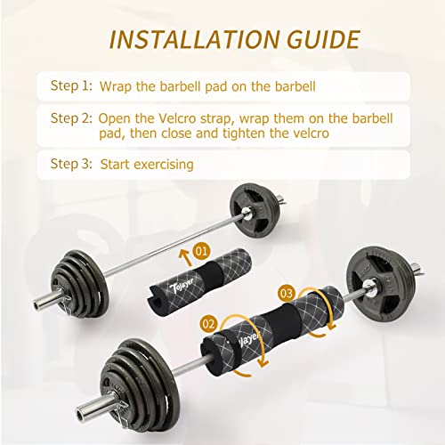 Squat Pad Barbell Pad for Workout, Neck & Shoulder Protective Foam - color: Black