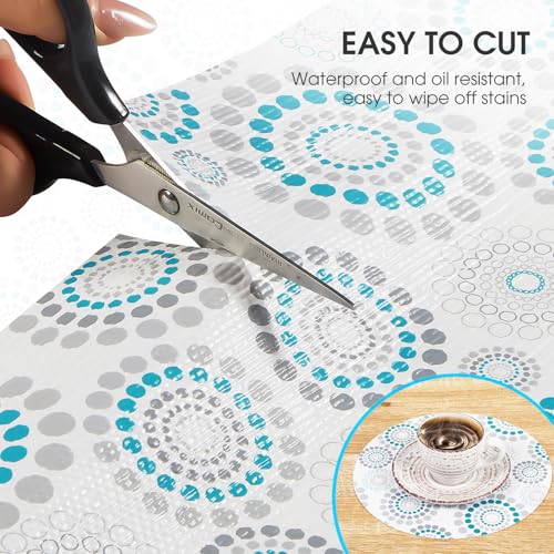 Drawer and Shelf Liner, Non-Slip Kitchen Cabinet Liners Non-Adhesive Thick Strong Grip Waterproof Washable Mats Protect Dresser Shelves Cupboard Bathroom Cabinets, Spiral, 12 in X 10 FT - color: Spiral, size: 11.8"W x 118"L