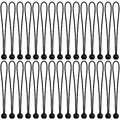 AOPRIE 30 Pcs Bungee Cords with Balls 12 inch Black Ball Bungees Heavy Duty Tarp Bungee Cords Trap Weather Resistant Tie Down Strap for Camping, Tents, Cargo, Holding Wire and Hoses - size: 12 In Cords