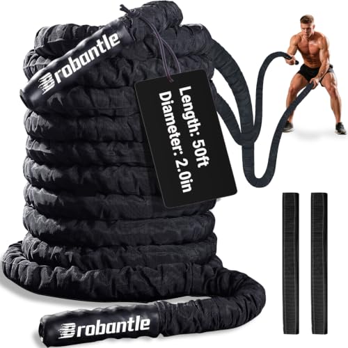 Battle Rope 1/1.26/1.5/2 Inch Diameter,Pink 30FT/40FT/50FT Exercise Workout Ropes for Home Gym Heavy Weighted Training Rope for Working Out - style: 2 inch 50ft