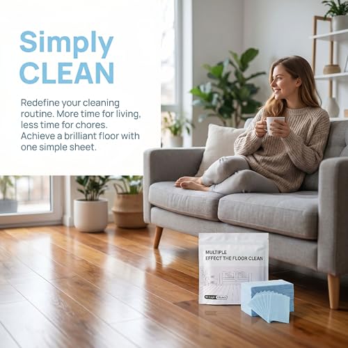 100 Piece Floor Cleaning Tablets Multi-Surface Cleaner, New Floor Cleaning Tablets Sheets, Water Soluble Floor Cleaner for Mopping for Hardwood, Laminate Floors, Wall Tiles, Glass (Yellow, 100 Pcs) - color: Yellow