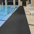 PVC Drainage Floor Mat Non-Slip Commercial Wet Area Mat for Outdoor and Indoor Restaurant Kitchen Bar Swimming Pool Splash Matting Water Drain Flooring Mat (Black, 3FTX10FT) - size: 3FTX10FT