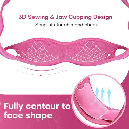 Wisdom Teeth Ice Pack Head Wrap Jaw Face Ice Pack for Wisdom Teeth Removal Extraction Toothache Pain Relief Facial Face Oral Surgery TMJ Tonsillectomy Recovery Must Haves (Hot Pink) - color: Hot Pink