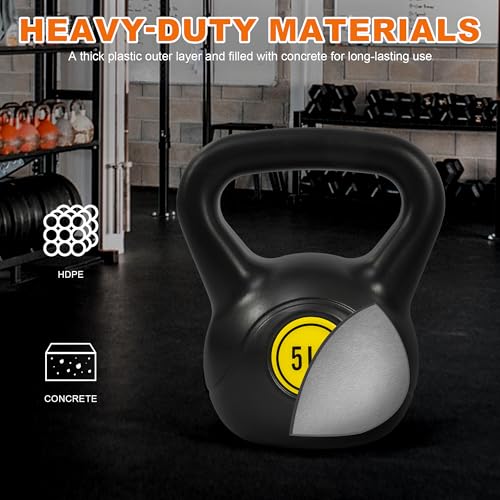 Fitvids Kettlebell Sets Piece Strength Training KettleBells Weight Set - style: 60LB Set of 6: 5/10/15LB Pair