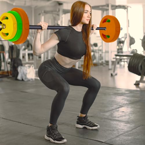 Garvee Adjustable Barbell Weight Set, Adjustable Free Weights Cardio Pump Set for Home Gym,Multi-Color, 20 kg - color: Multi-color