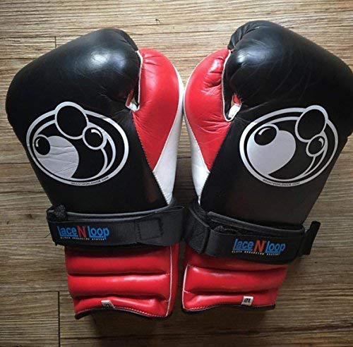 Lace N Loop Straps (Pair) - Lace-Up Boxing Glove Converter - color: Black