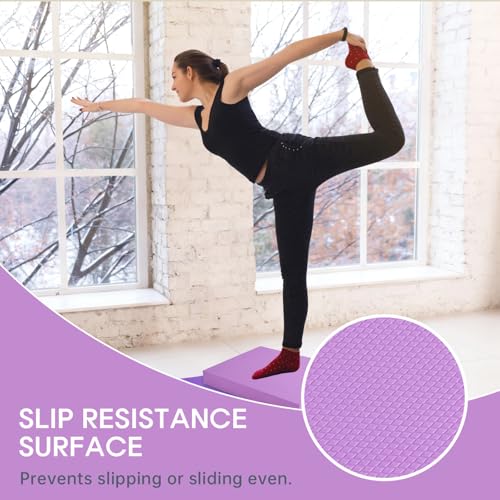 Balance Pad – Stability Trainer for Balance, Stretching, Physical Therapy, Exercise, Mobility, Rehabilitation and Core Training Non-Slip Closed Cell Foam Premium Balance Pad Knee Pad - color: Purple