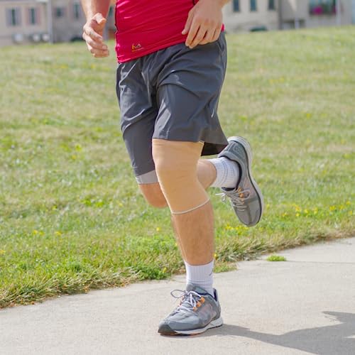 BraceAbility Elastic Slip-on Knee Sleeve | Flexible Fabric Knee Pain Compression Bandage for Stretchy, Lightweight & Comfortable Support - size: X-Large