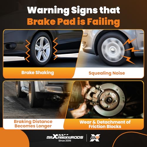 maXpeedingrods D1044 D1095 Front & Rear Brake Pads For Ford Escape 2013-2016 Focus, For Mazda 3 5 2005-2010, For Volvo C30 C70 S40 V50 2005-2013 - size: D1044&D1095