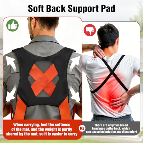 2-Person Lifting and Moving System—Anti-Slip Heavy Duty Moving Straps, Adjustable Shoulder Lifting Carrying Straps for Moving Furniture, appliances, and mattresses