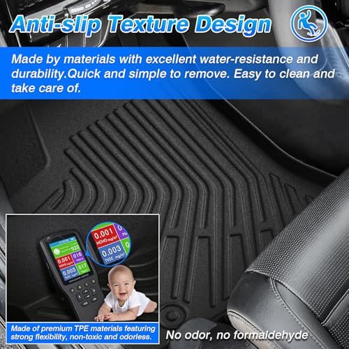 Cartist Floor Mats Fit for Hyundai Kona 2018-2023/ Kona N 2022-2023 (No Electric Models) Accessories All Weather Floor Liners for Kona TPE Heavy Duty - size: 3)Hyundai Kona【2018-2023】Kona N【2022-2023】