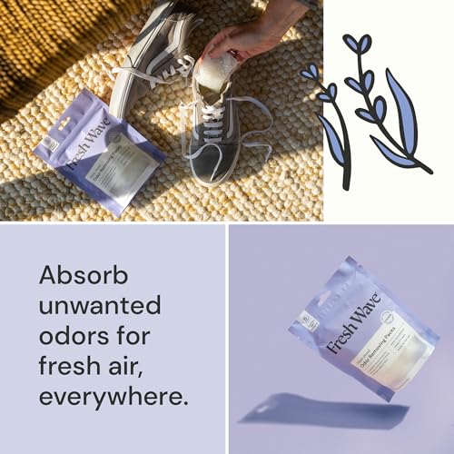 Fresh Wave Lavender Odor Eliminating & Deodorizing Packs | Bag of 6 | Safer Odor Relief for Small Spaces | Natural Plant-Based Odor Eliminator | Odor Absorbers for Home - size: 6 Count (Pack of 1)