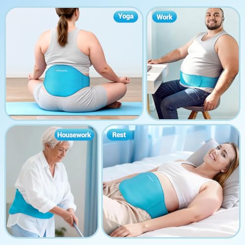 Comfytemp Extra Large Back Ice Pack for Lower Back Pain, Sciatica Relief, Reusable Hot Cold Therapy Wearable Gel Pack Wrap for Injuries, Surgery Recovery, Herniated Disc, FSA Eligible HSA, 2 Gel Packs - color: Blue-large Back Ice Pack-2 Gel Packs