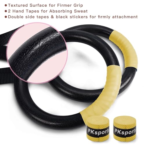 PeachKinetic Gymnastics Rings, ABS Olympic Rings for Training and Strength Workouts